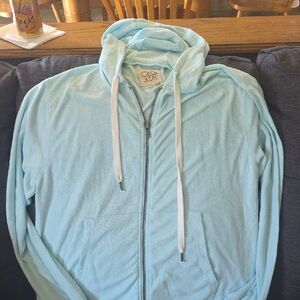 Chaser Light Blue Zip-Up Hoodie